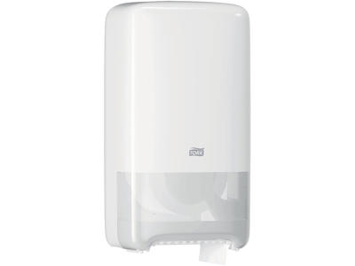 Toiletpapirdispenser, Til 2 ruller, Udvendig oprulning, Hvid, Tork Mid-size Twin T6