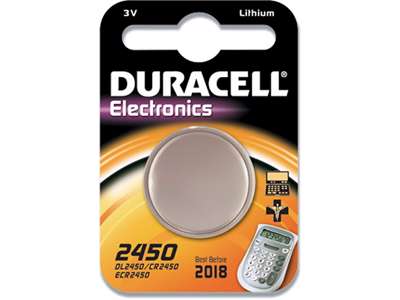 Batteri, CR2450, 3 V, 1 stk, Duracell Electronics