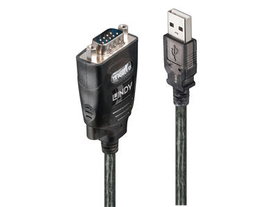 Lindy 42686 serielkabel Sort 1,1 m USB Type-A DB-9