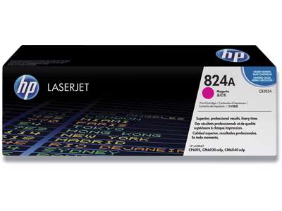 Toner, 824A, Magenta-rød, 21.000 sider, HP CB383A