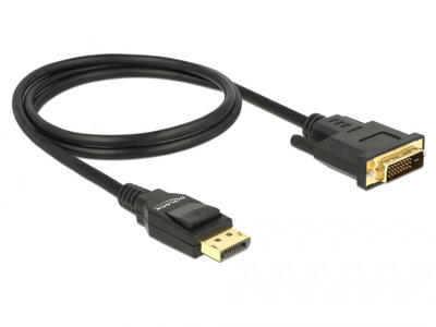 DeLOCK 85312 videokabel adapter 1 m DisplayPort DVI-D Sort