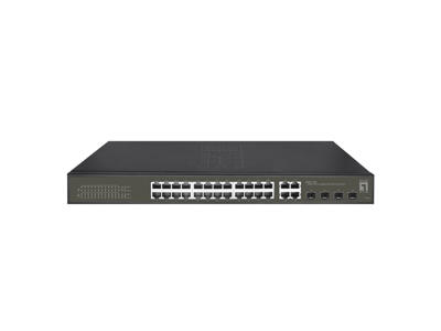 LevelOne GES-2128P netværksswitch Administreret L2 Gigabit Ethernet (10/100/1000) Strøm over Ethernet (PoE) Sort