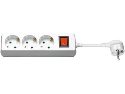 Microconnect GRU003W-SWITCH stikdåse 1,5 m 3 AC stikkontakt(er) Indendørs Hvid