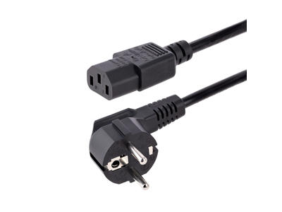 StarTech.com 713E-3M-POWER-CORD el-ledning Sort CEE7/7 C13 forbinder