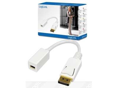 LogiLink Adapter DisplayPort / Mini DisplayPort Hvid