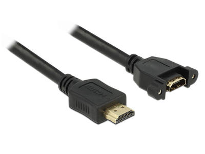 DeLOCK 1m 2xHDMI HDMI-kabel HDMI Type A (Standard) Sort