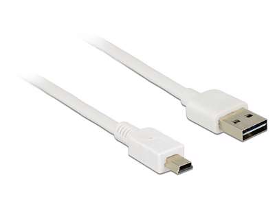 DeLOCK 0.5m, USB2.0-A/USB2.0 Mini-B USB-kabel 0,5 m USB A USB B Hvid