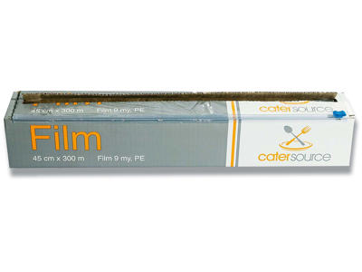 Madfilm, Uperforeret, 44cmx300m, 9my, PE, Klar, I cut-box, Catersource