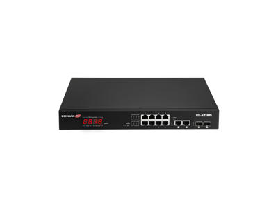 Edimax GS-5210PL netværksswitch Administreret Gigabit Ethernet (10/100/1000) Sort