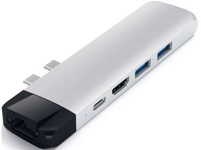 Satechi ST-TCPHES dockingstation USB 3.2 Gen 1 (3.1 Gen 1) Type-C Sølv