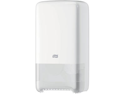 Toiletpapirdispenser, Til 2 ruller, Udvendig oprulning, Hvid, Tork Mid-size Twin T6