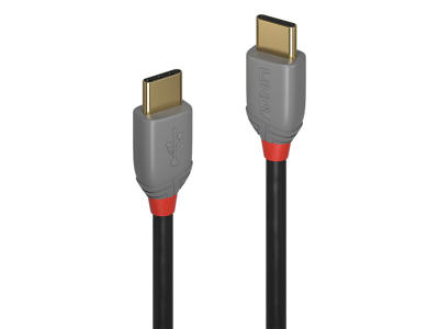 Lindy 36871 USB-kabel USB 2.0 1 m USB C Sort, Grå