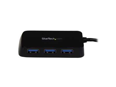 StarTech.com ST4300MINU3B interface hub USB 3.2 Gen 1 (3.1 Gen 1) Type-A 5000 Mbit/s Sort