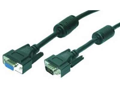 LogiLink 5m VGA VGA kabel VGA (D-Sub) Sort