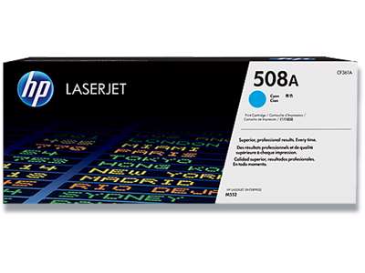 Toner, 508A, Cyan-blå, 5.000 sider, HP CF361A