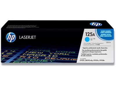 Toner, 125A, Cyan-blå, 1.400 sider, HP CB541A