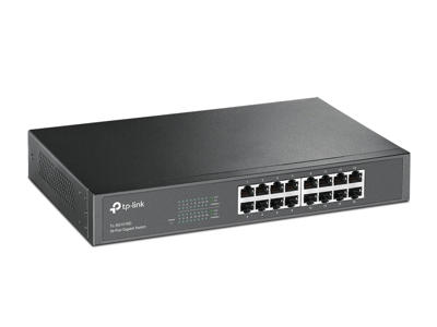 TP-Link TL-SG1016D Ikke administreret Gigabit Ethernet (10/100/1000) Sort