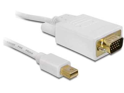 DeLOCK Displayport mini to VGA 3 m VGA (D-Sub) mini DisplayPort Hvid