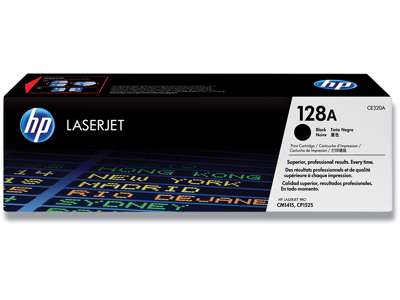 Toner, 128A, Black-sort, 2.000 sider, HP CE320A