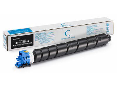 Toner, TK-8345C, Cyan-blå, 12.000 sider, Kyocera 