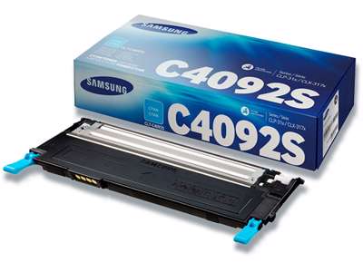 Toner, CLT-C4092S, Cyan-blå, 1.000 sider, Samsung 4092S