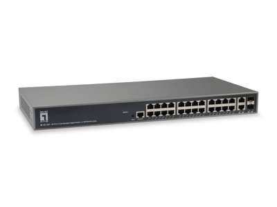 LevelOne GEL-2681 netværksswitch Administreret L3 Gigabit Ethernet (10/100/1000) Sort