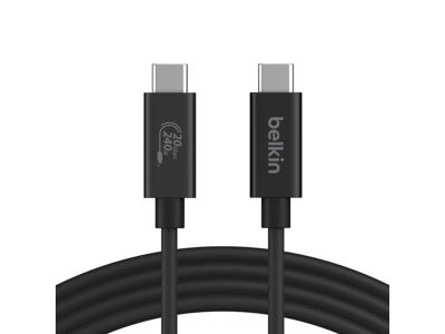 Belkin INZ004BT2MBK USB-kabel USB4 Gen 2x2 2 m USB C Sort