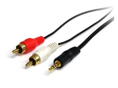 StarTech.com 0.92m, 3.5mm/2xRCA, M/M lydkabel 0,92 m Sort