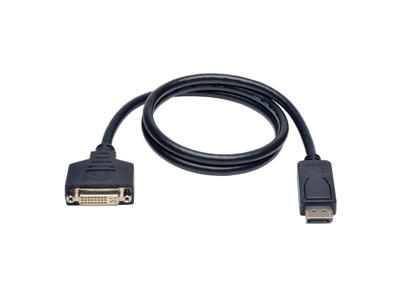 Tripp Lite P134-003 videokabel adapter 1 m DisplayPort DVI-I Sort