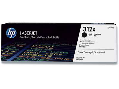 Toner, 312X, Black-sort, 4.400 sider, HP CF380X