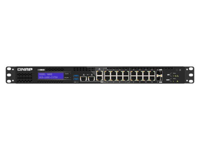 QNAP QGD-1602-C3758-16G netværksswitch Administreret L2 2.5G Ethernet (100/1000/2500) Sort, Grå