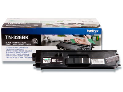 Toner, TN326BK, Black-sort, 4.000 sider, Brother 