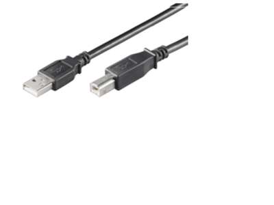 Microconnect USBAB5B USB-kabel USB 2.0 5 m USB A USB B Sort