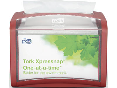 Servietdispenser, Bord, Rød, Plast, Tork Xpressnap N4