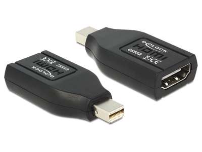 DeLOCK 65552 kabel kønsskifter mini Displayport HDMI Sort