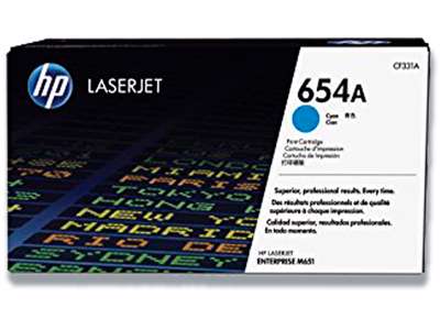 Toner, 654X, Cyan-blå, 15.000 sider, HP CF331A