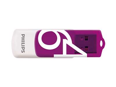 Philips FM64FD05B USB-nøgle 64 GB USB Type-A 2.0 Lilla, Hvid