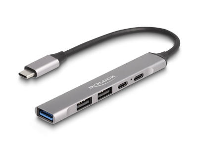 DeLOCK 64298 dockingstation Ledningsført USB 3.2 Gen 2 (3.1 Gen 2) Type-C Grå