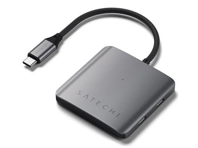 Satechi ST-H4CPDM interface hub USB Type-C 10000 Mbit/s Grå