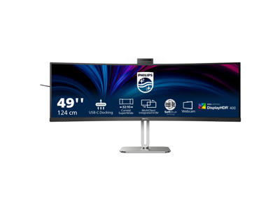 Philips 49B2U6900CH/00 computerskærm 124 cm (48.8") 5120 x 1440 pixel Dual QHD LCD Sort