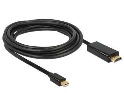 DeLOCK 83698 videokabel adapter 1 m Mini DisplayPort HDMI Sort