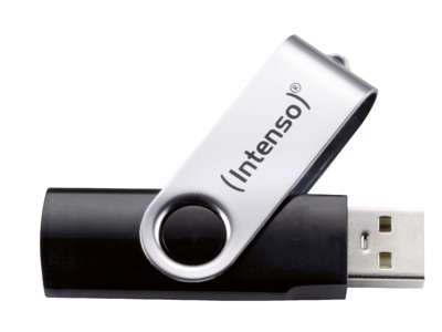 Intenso Basic Line USB-nøgle 8 GB USB Type-A 2.0 Sort, Sølv