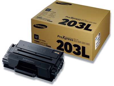 Toner, 203L, Black-sort, 5.000 sider, Samsung MLT-D203