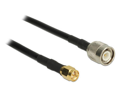 DeLOCK 89498 koaxial kabel CFD200 10 m TNC SMA Sort