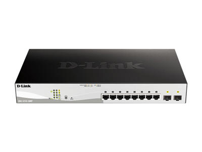 D-Link DGS-1210-10MP Administreret L2 Gigabit Ethernet (10/100/1000) Strøm over Ethernet (PoE) Sort, Grå