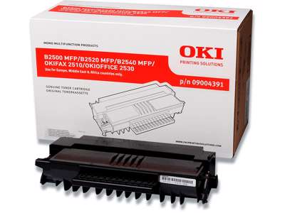 Toner, B2500-B2520-B2540, Black-sort, 4.000 sider, OKI 9004391