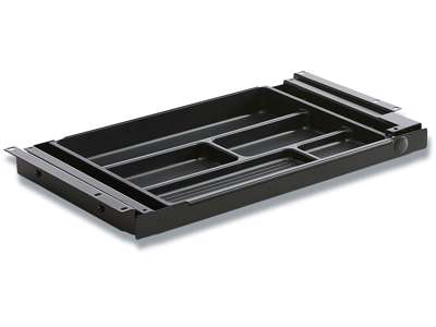 Roomz Slimtray small 4052 Sort, Iinkl. pennebakke