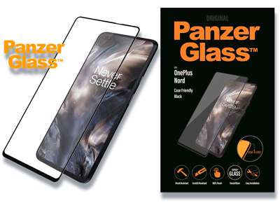 Skærmbeskyttelse, OnePlus Nord, Sort, 1 stk, PanzerGlass Case Friendly 