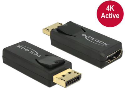 DeLOCK 65573 kabel kønsskifter Displayport 1.2 HDMI Sort