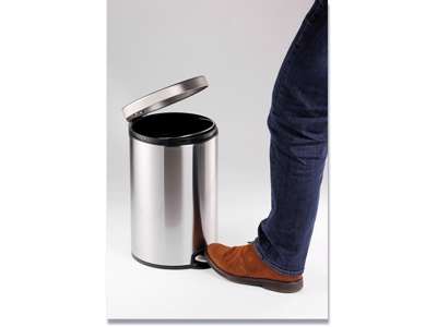 Affaldsspand, Pedal, 30 liter, Sølv, Durable PEDAL BIN 